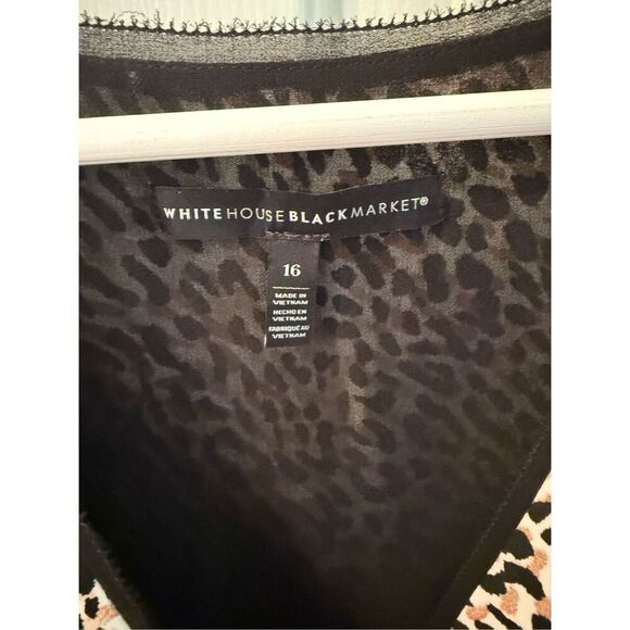 WHBM Leopard Print Surplice Swing Tank Top sz 16 EUC - Picture 4 of 8